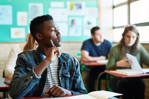 Een ongefocuste student